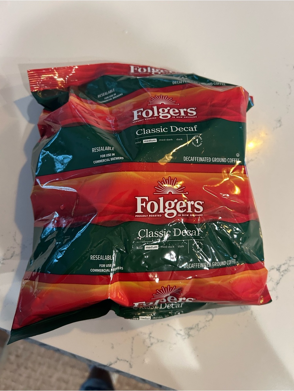 NWOT Classic Decaf Ground Coffee - Red & Green